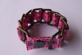tape measure bracelet pink